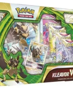 Pokemon Sword & Shield Kleavor VSTAR Premium Collection [5 Booster Packs, 2 Etched Promo Cards, Oversize Card, Pin & More]